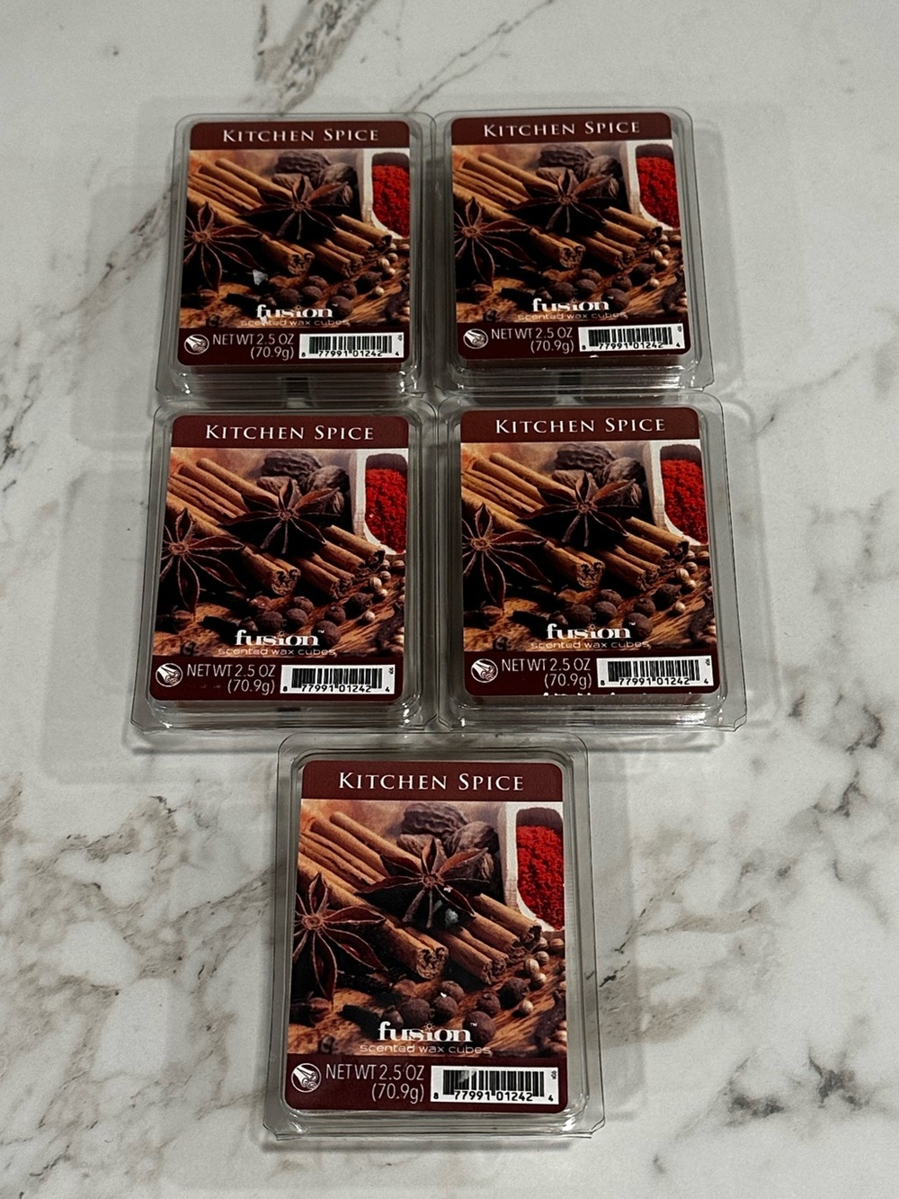 Fusion KITCHEN SPICE 2.5oz Scented Wax Melts Lot of 5 NEW